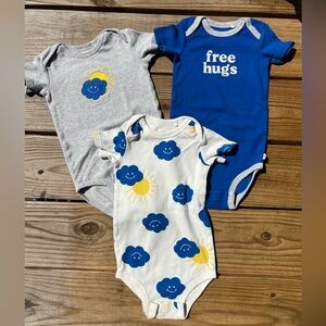 gerber short sleeve snap onesie - 3 infant baby toddler 12m